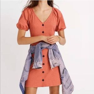 Texture & Thread Puff-Sleeve Dress